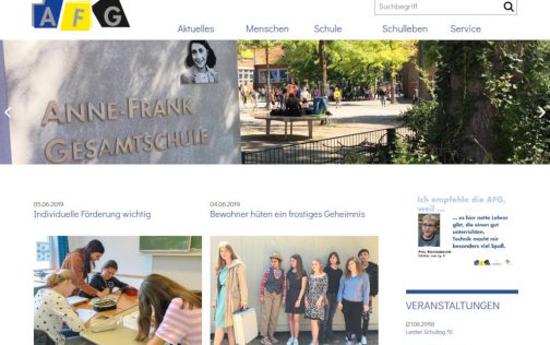 Neuer Webauftritt für Anne-Frank-Gesamtschule Havixbeck-Billerbeck